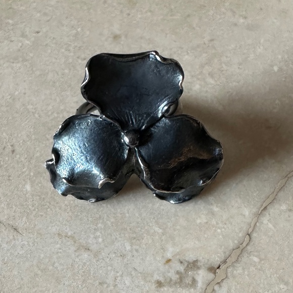 Panzè Adjustable Ring in Oxidized Silver - Picture 3 of 6